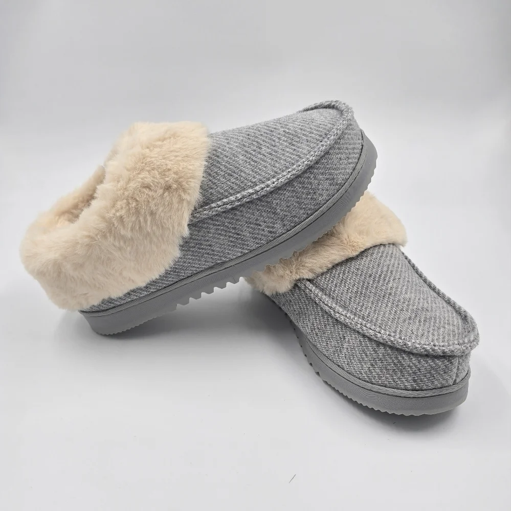Dearfoams  Women’s Memory Foam Clog Slipper (Light Heather Grey) Size 9/10 - Picture 2 of 6